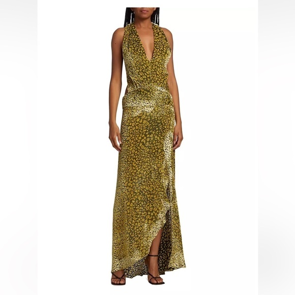 Adriana Iglesias Paris Velvet Leopard-Print Maxi Dress - Picture 4 of 12